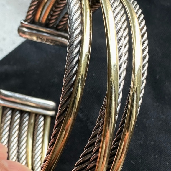 David Yurman Crossover Bangle Gold & Silver - Picture 4 of 13